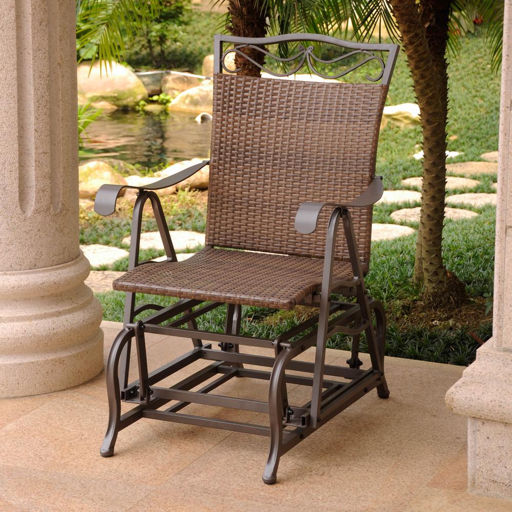 Valencia Resin Wicker/Steel Single Glider. Picture 1
