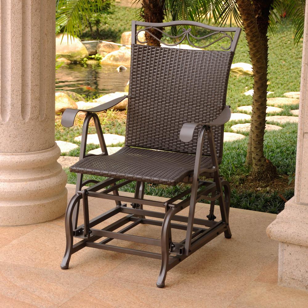 Valencia Resin Wicker/Steel Single Glider. Picture 1
