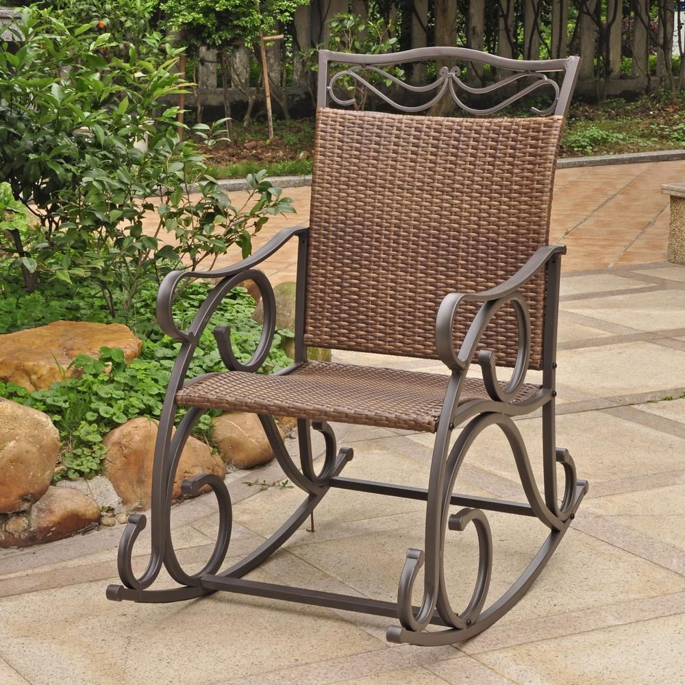 Valencia Resin Wicker/Steel Rocker. Picture 1