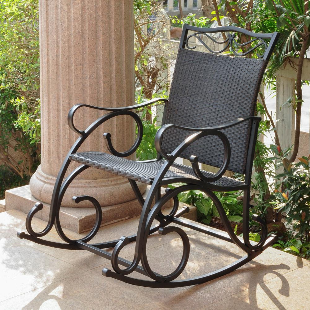 Valencia Resin Wicker/Steel Rocker. Picture 1