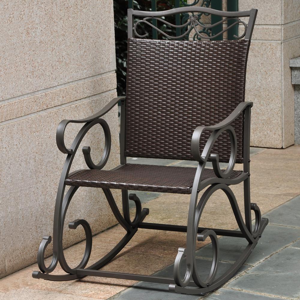 Valencia Resin Wicker/Steel Rocker. Picture 1