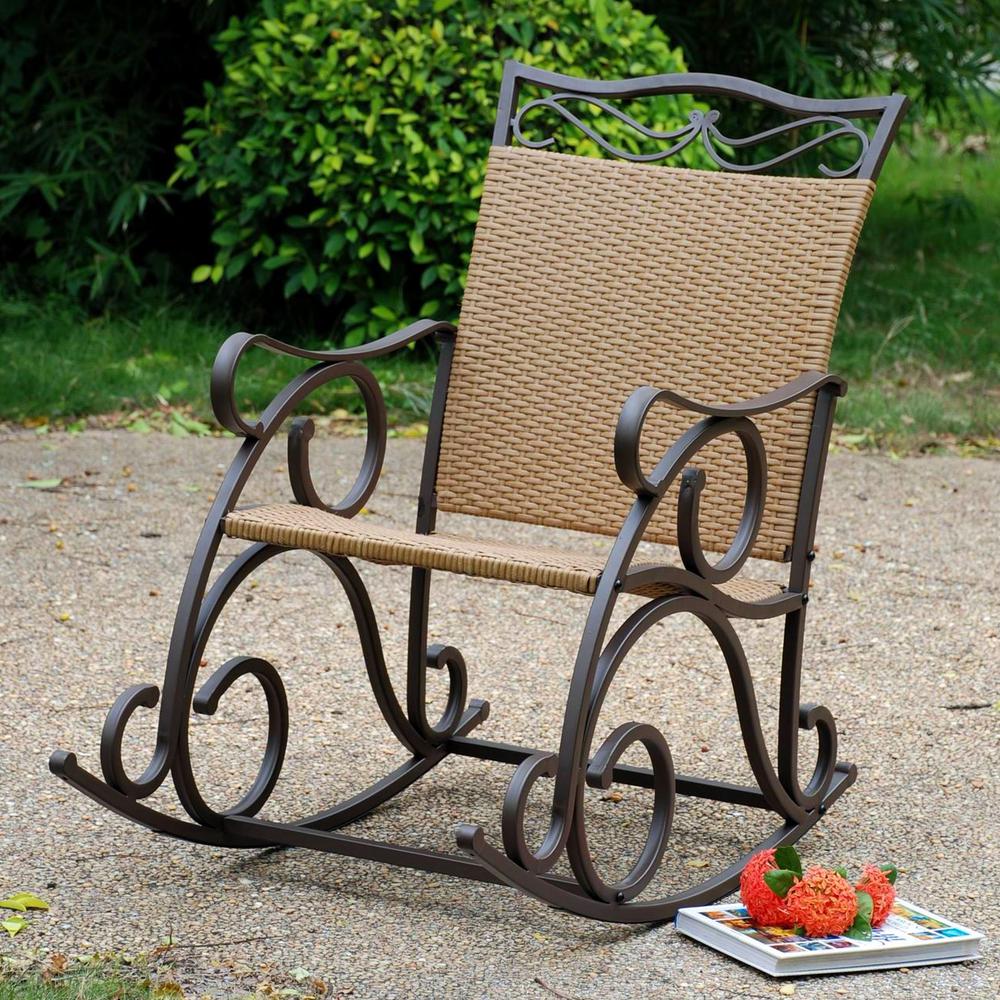 Valencia Resin Wicker/Steel Rocker. Picture 1