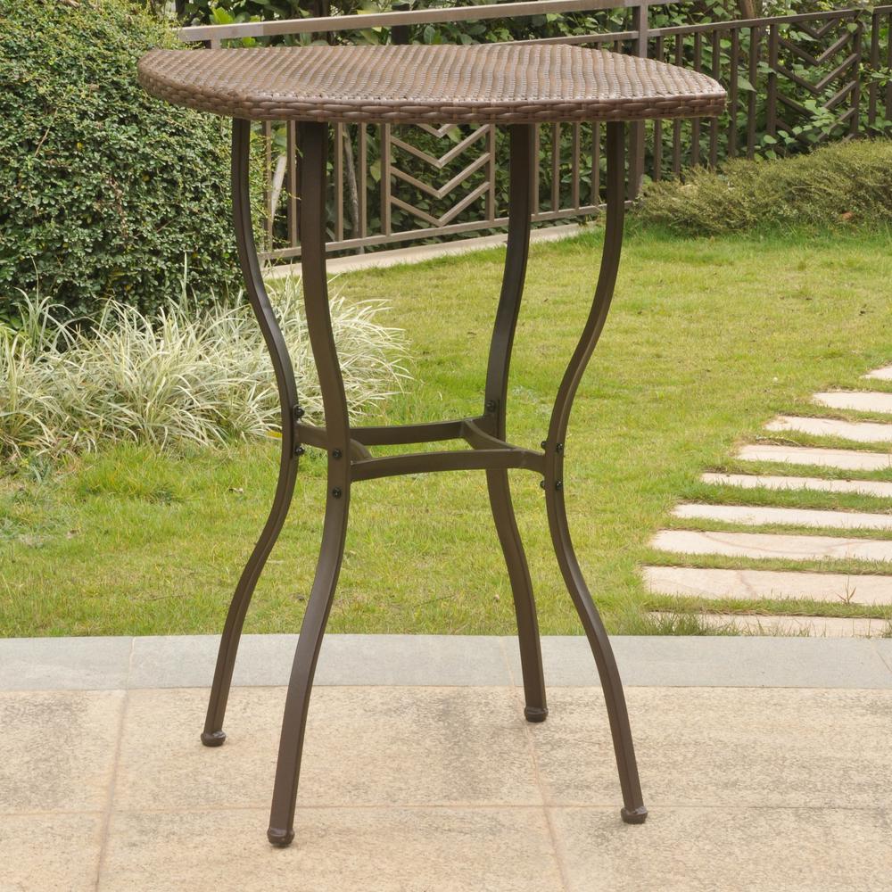Valencia Resin Wicker/Steel Bar Height Table. Picture 1