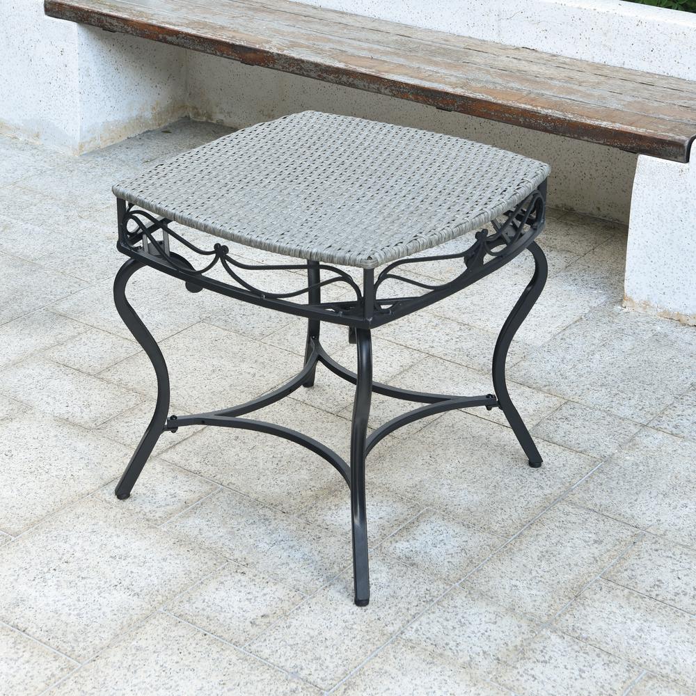 Valencia Resin Wicker/ Steel Side, Grey. Picture 1