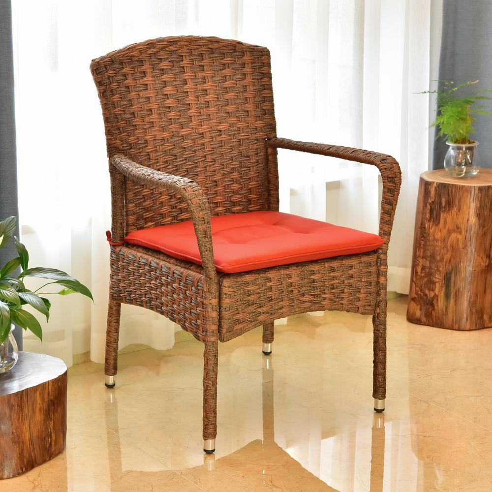 Majorca Resin Pandan Steel Arm Chair with Cushions. Picture 1