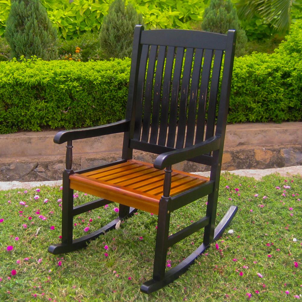 Outdoor Wood Porch Rocker. Picture 1