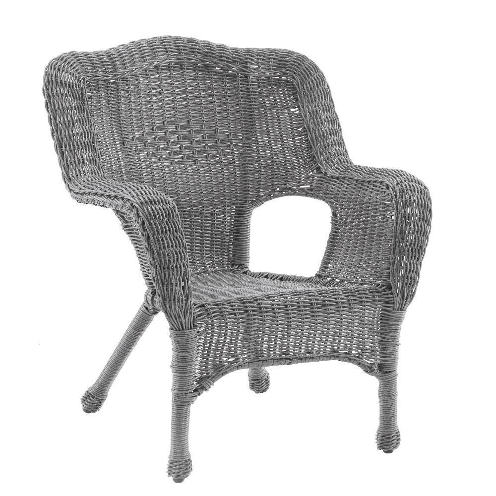 Camelback Resin Wicker Patio Chair. Picture 1