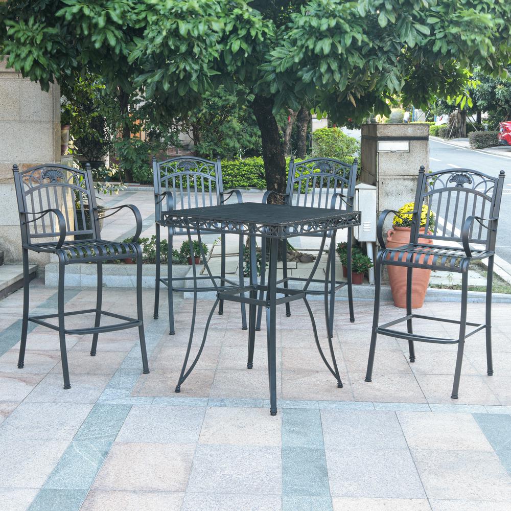 Segovia Iron Bar Bistro Set of Five. Picture 1
