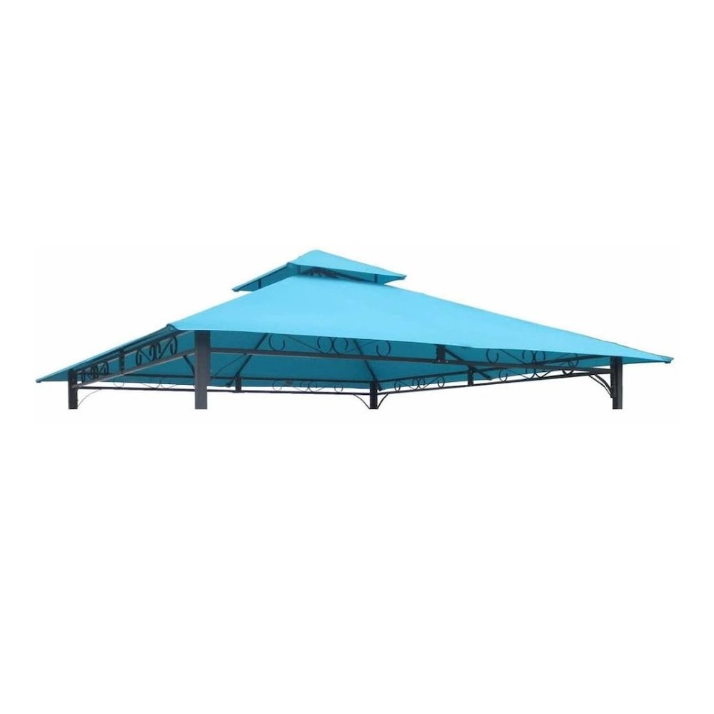 Replacement Canopy in Aqua Blue Polyester, 10 ft. Vented Gazebo Top. Picture 1
