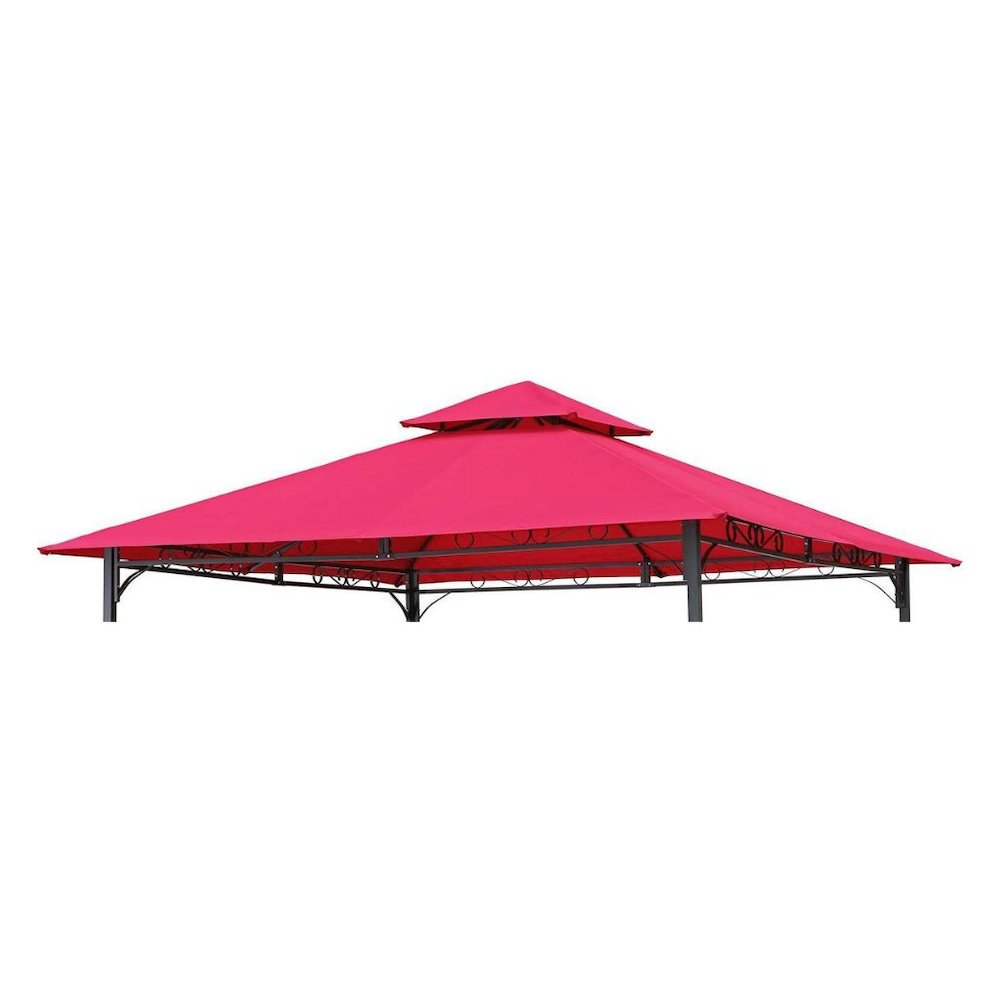 Replacement Canopy, Pink Polyester Fabric, 10-Foot Vented Gazebo Top. Picture 1