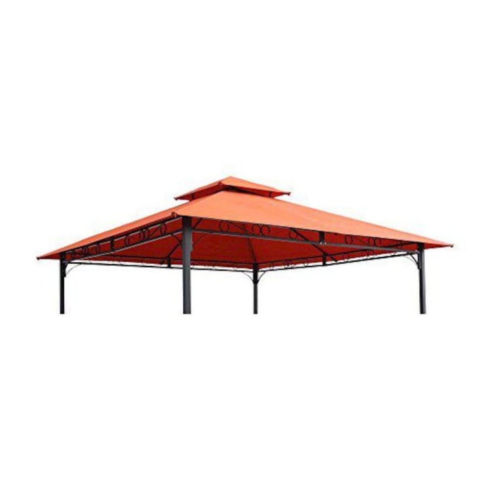 Replacement Canopy, Orange Polyester Fabric, 10 ft. Vented Gazebo Top. Picture 1