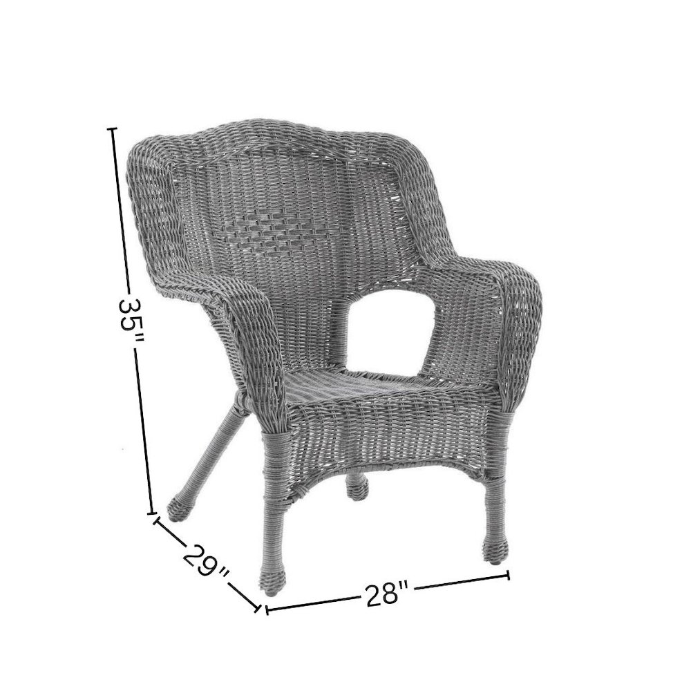 Camelback Resin Wicker Patio Chair. Picture 4
