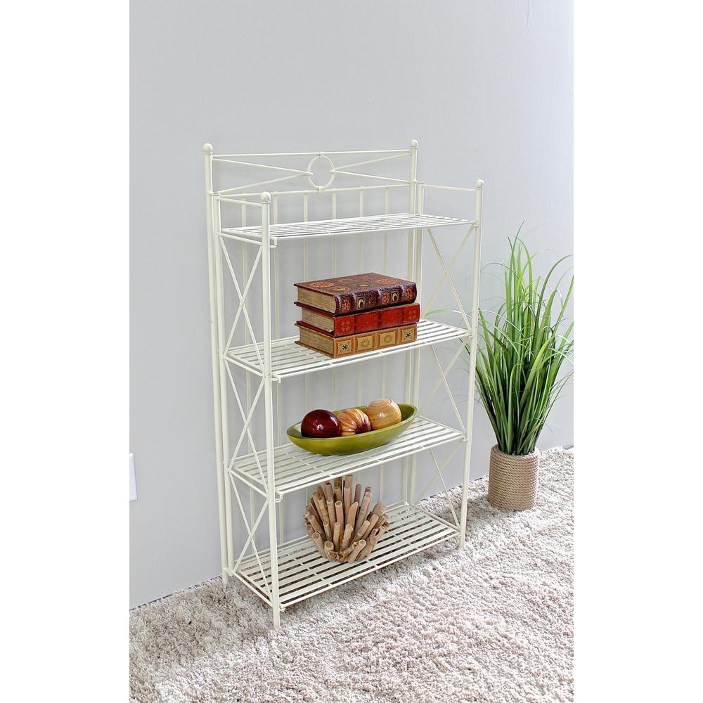 Iron 4-Tier Folding Bakers Rack. Picture 1