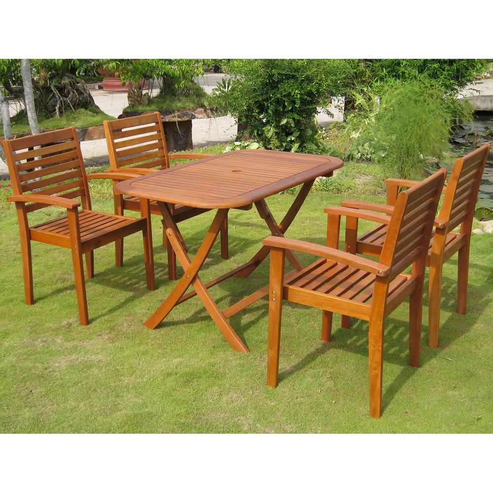 Seva Royal Tahiti 5-Piece Patio Group. Picture 1