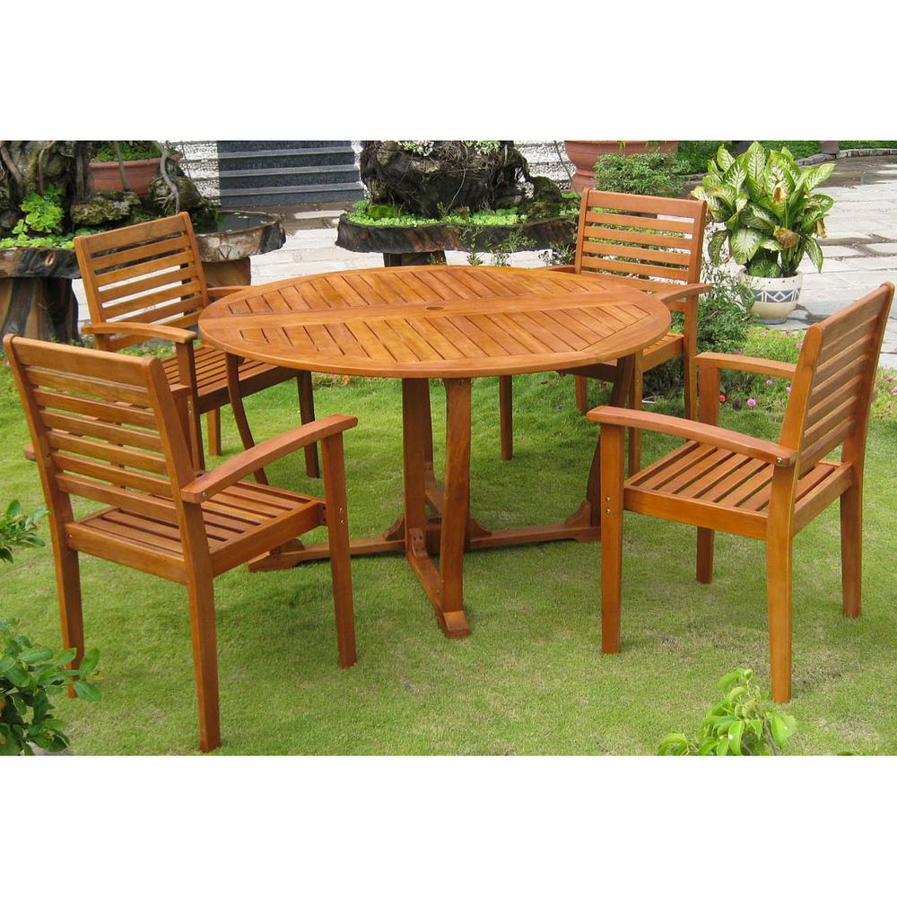 Royal Tahiti Navata Round Dining Set. Picture 1