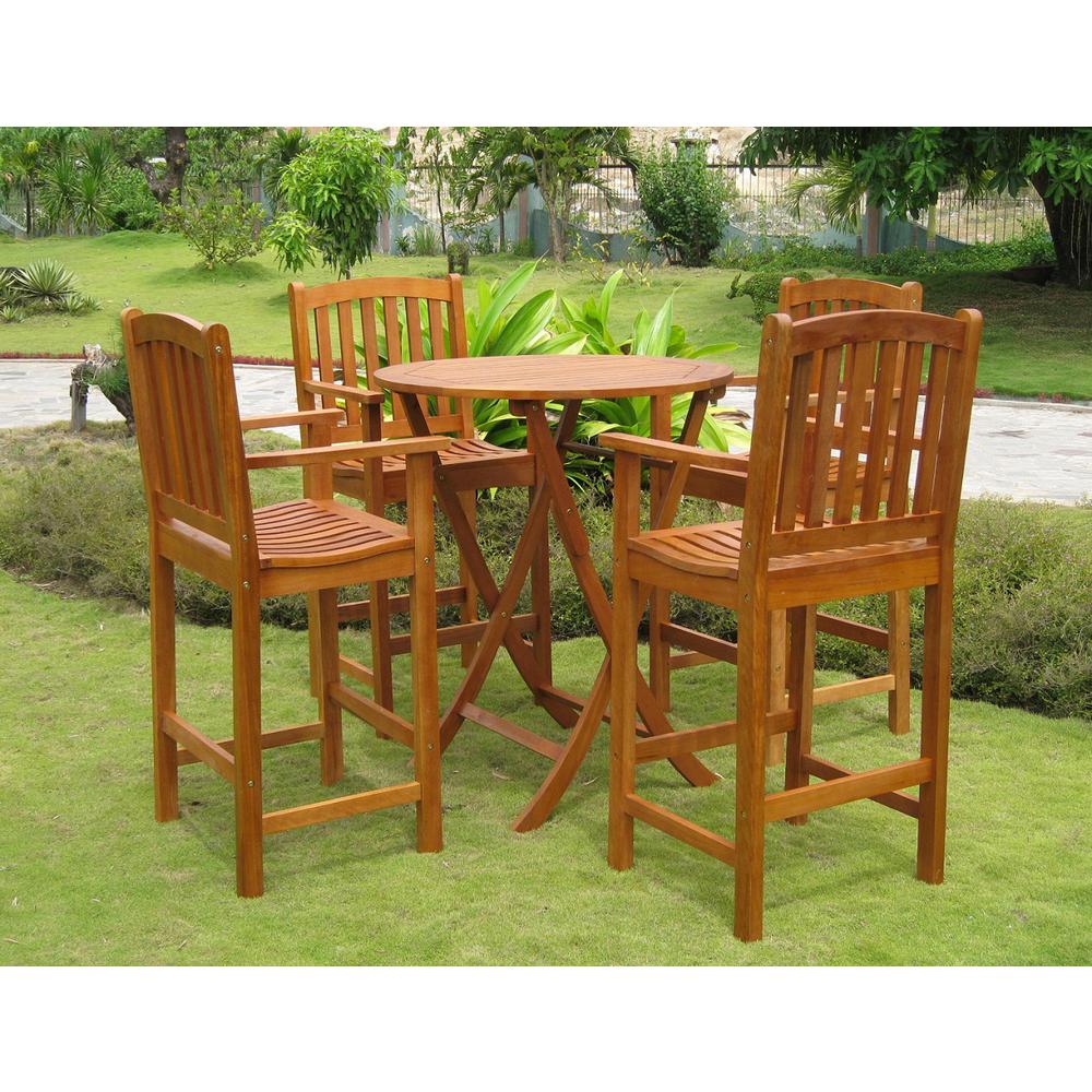 Pontevedra Set of 5 Bar Height Table Group. Picture 1