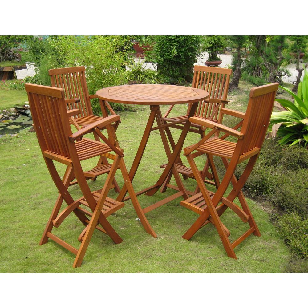 Seville Set of 5 Bar Height Table Group. Picture 1