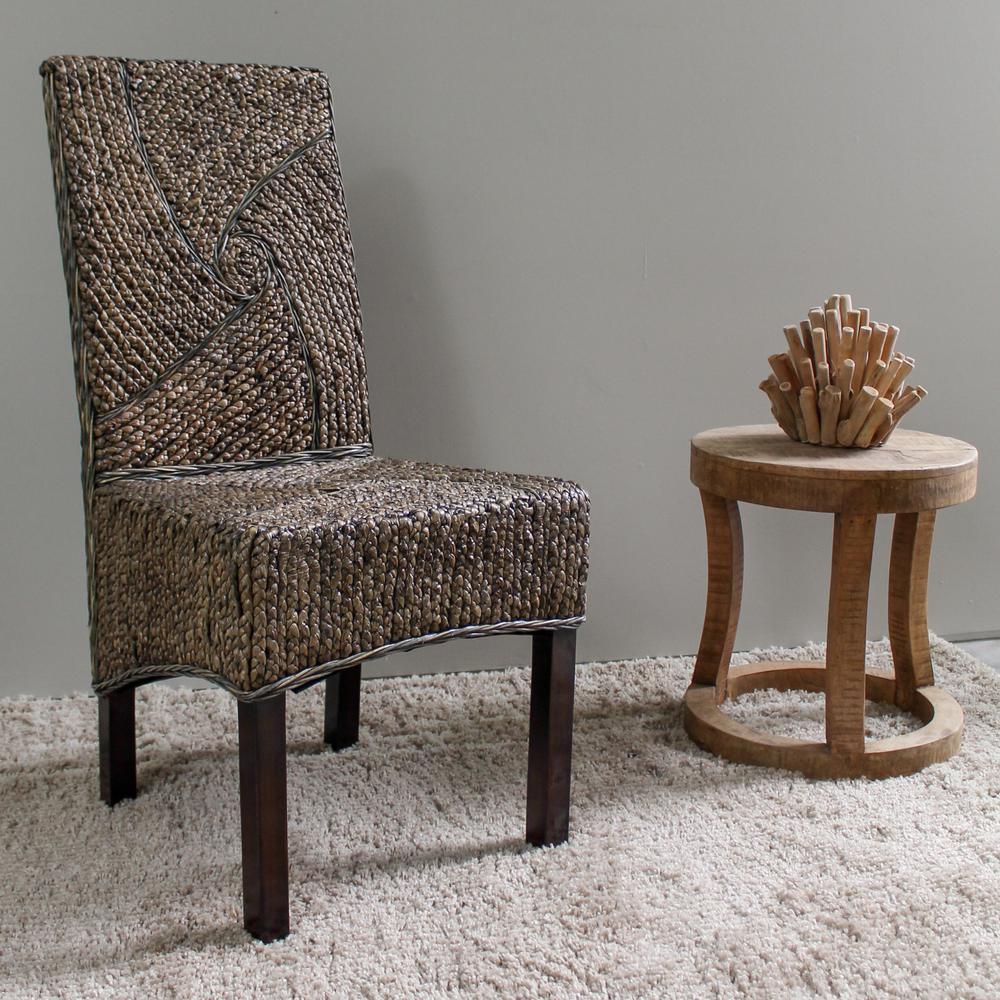 Lambada Hyacinth Spiral Design Chair (Set of 2). Picture 1