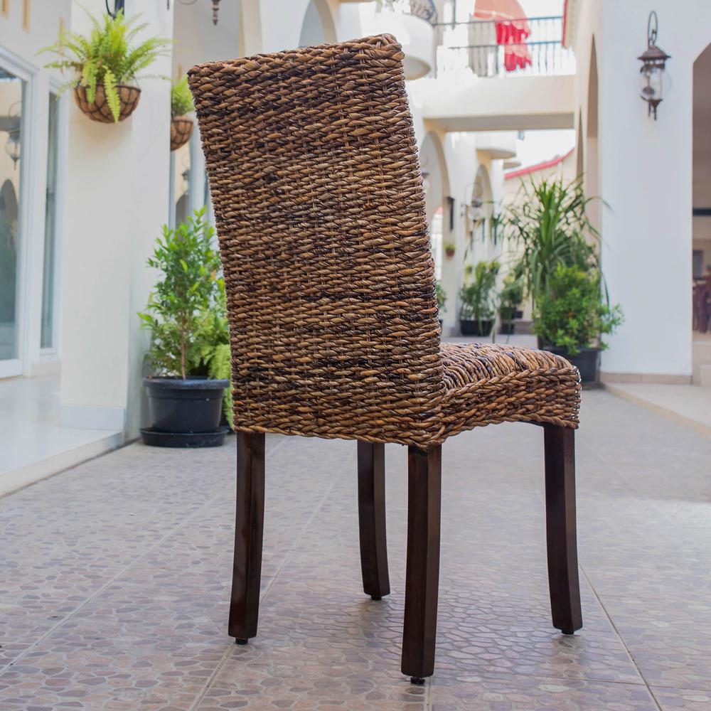 Louisa Abaca Cushioned Seat Dining Chair. Picture 1