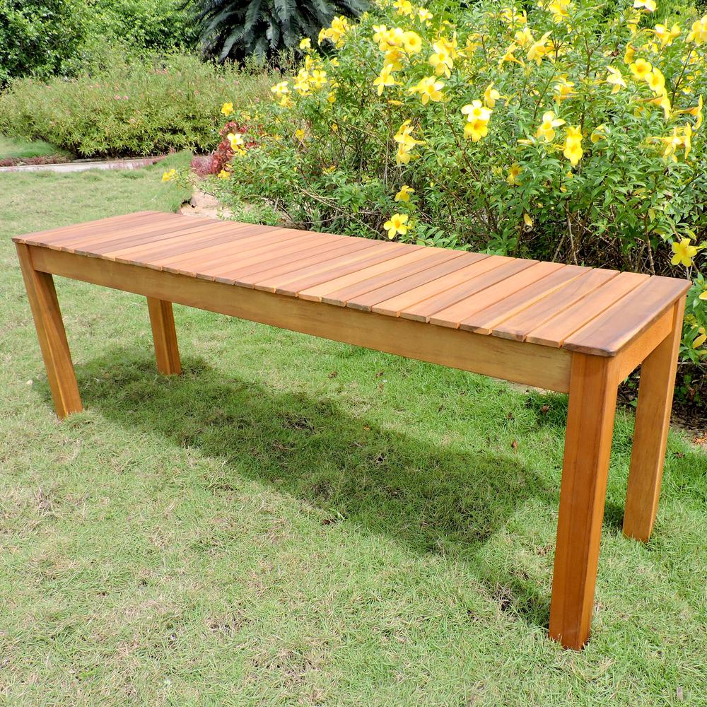 Royal Fiji Acacia 52-inch Picnic Bench. Picture 1