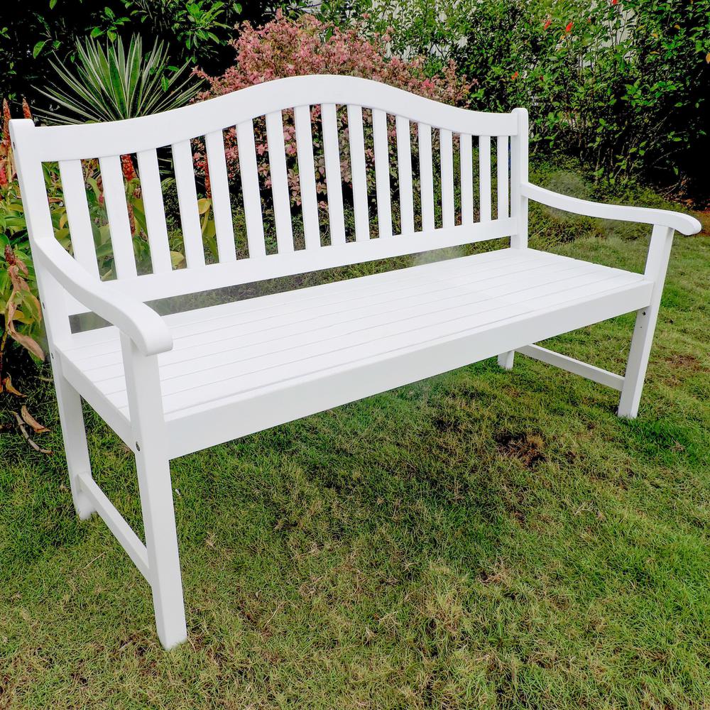 Royal Fiji Acacia 59-inch Camel Back 3-seater Bench. Picture 1