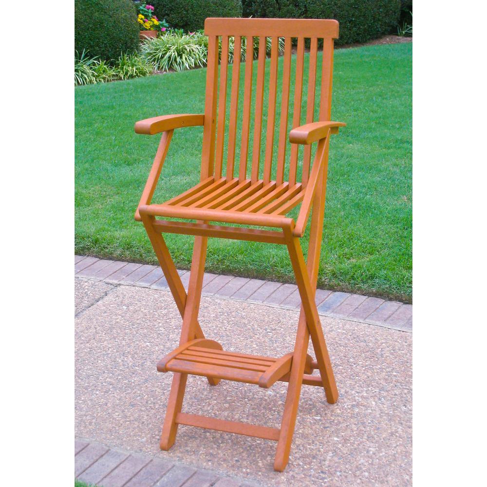 Set of Two Royal Tahiti Outdoor Folding Bar Chair. Picture 1