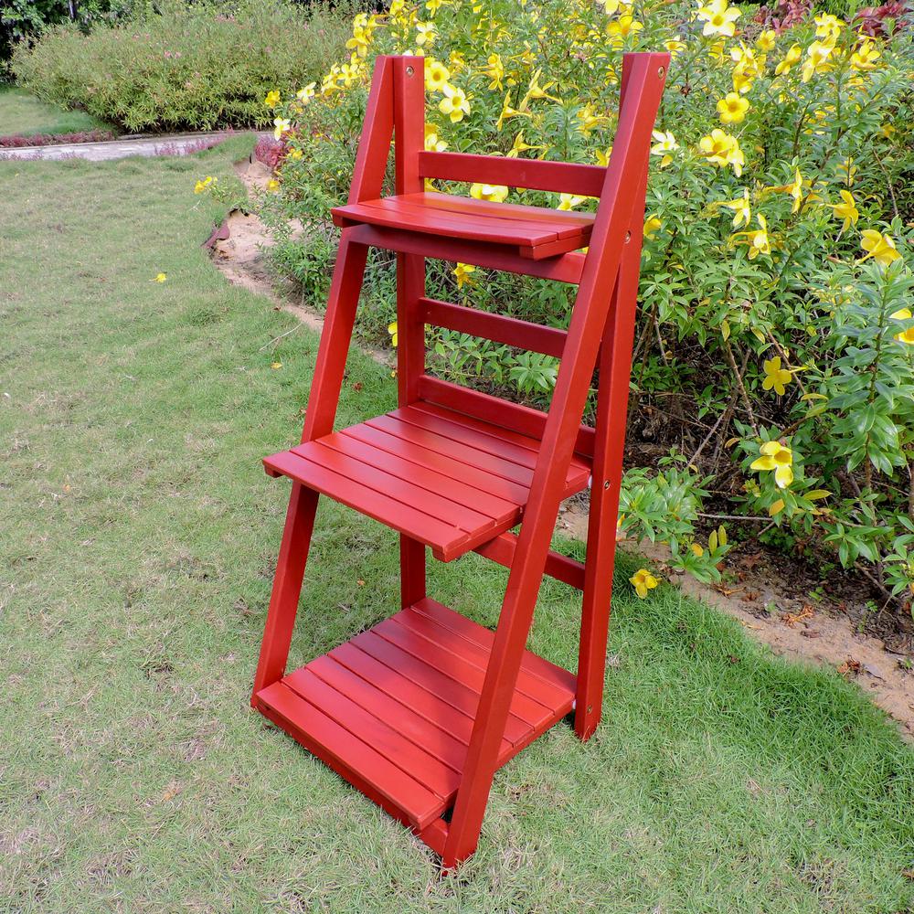 Royal Fiji Acacia 3-Tier Plant Stand. Picture 1