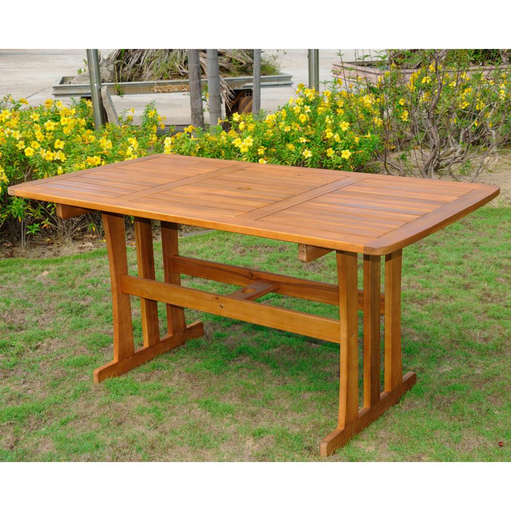 Acacia Rectangular Dining Table. Picture 1