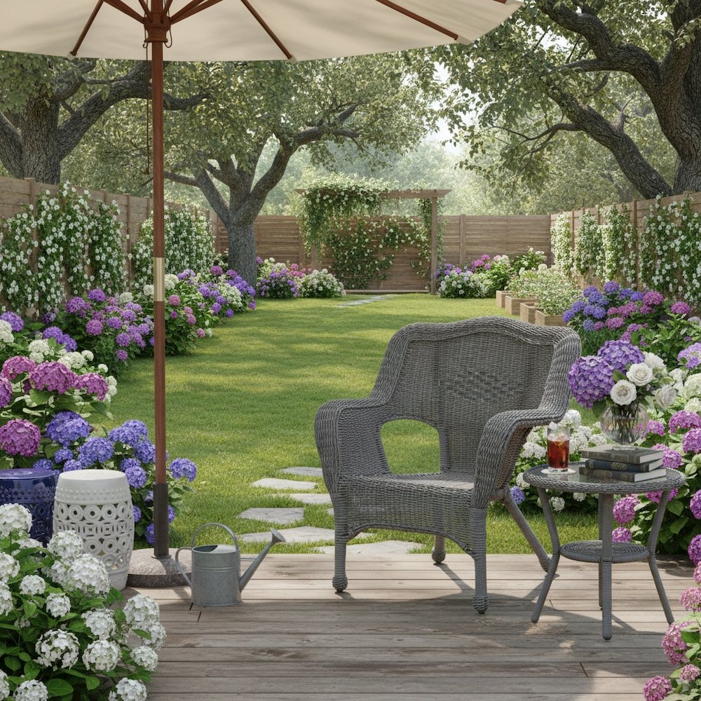 Camelback Resin Wicker Patio Chair. Picture 3