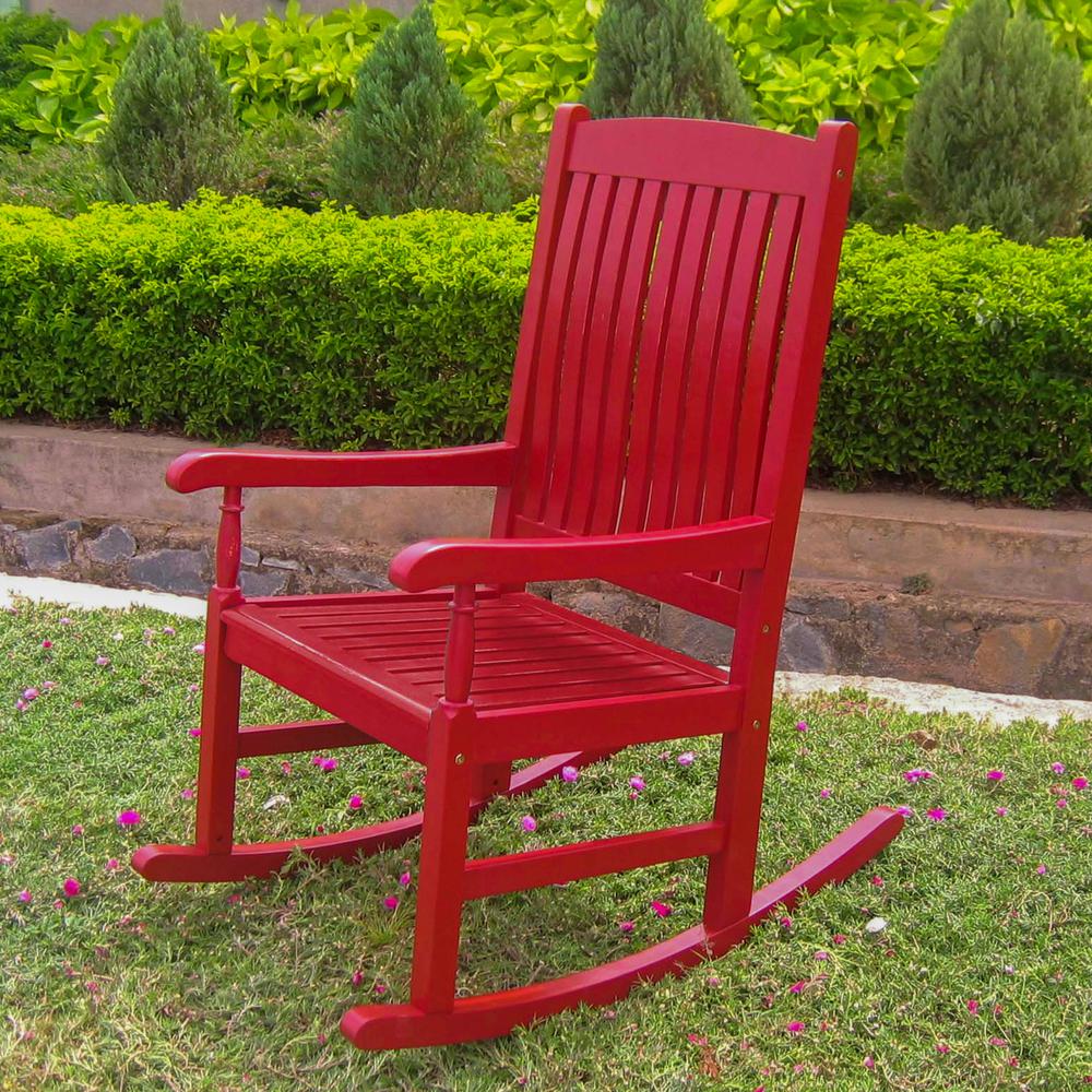 Outdoor Wood Porch Rocker. Picture 1