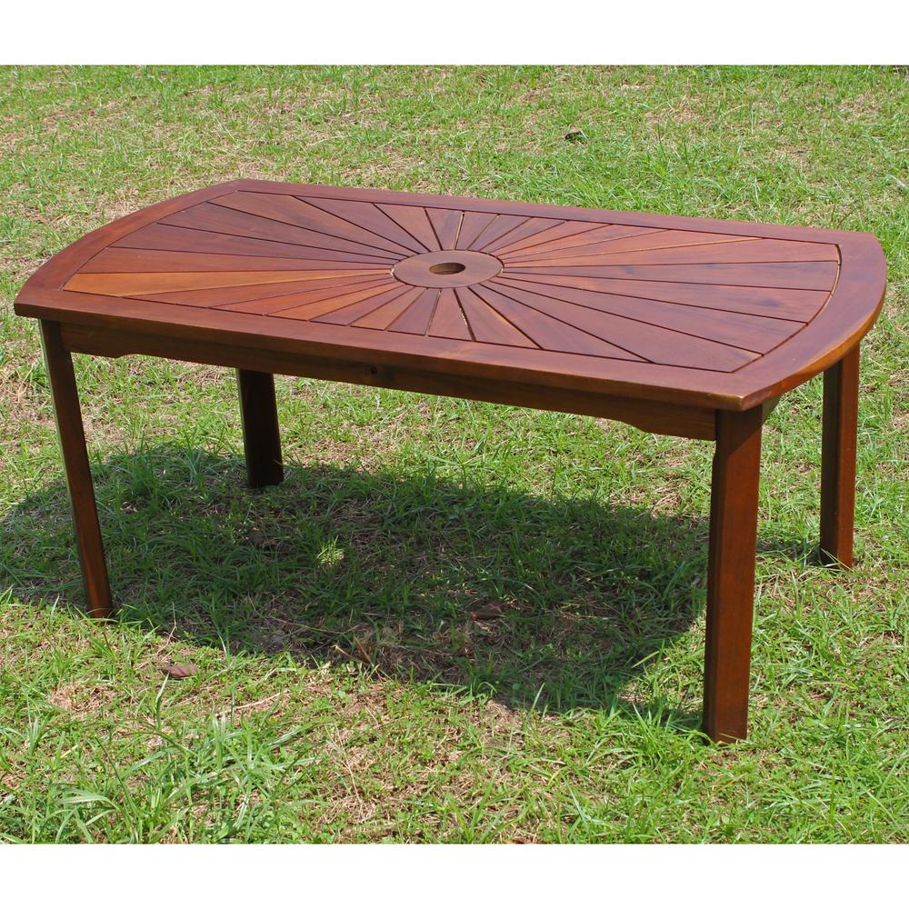 Highland Acacia Sunburst Coffee Table. Picture 1