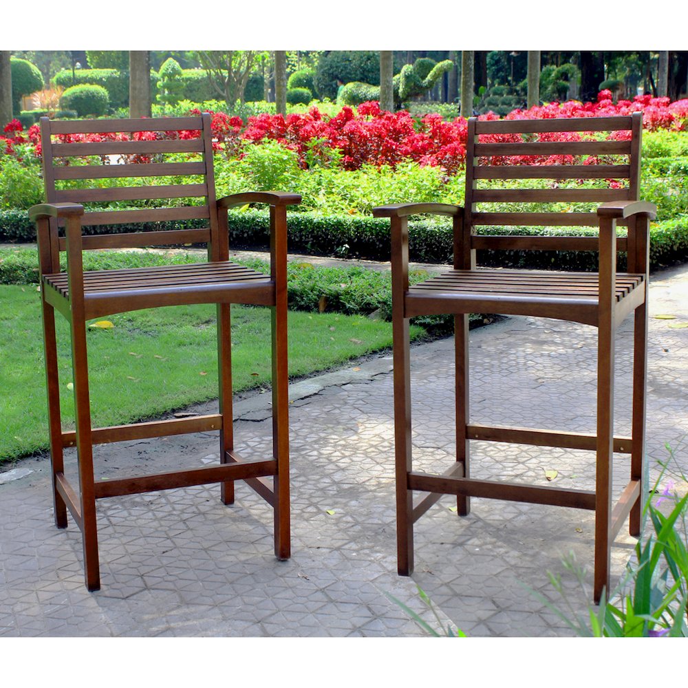 Highland Acacia Maine Bar Stool (Set of 2). Picture 2