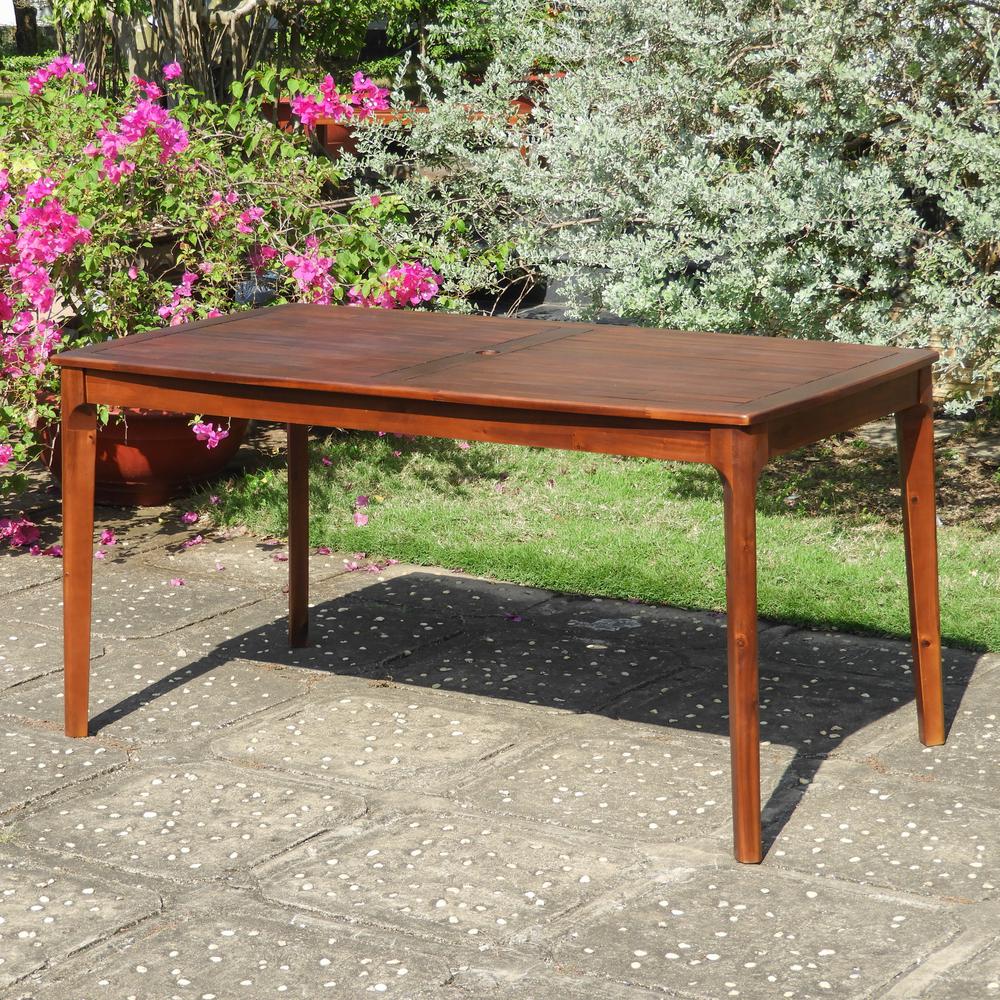 Highland Acacia Americana 59-inch by 32-inch Rectangular Dining Table. Picture 1
