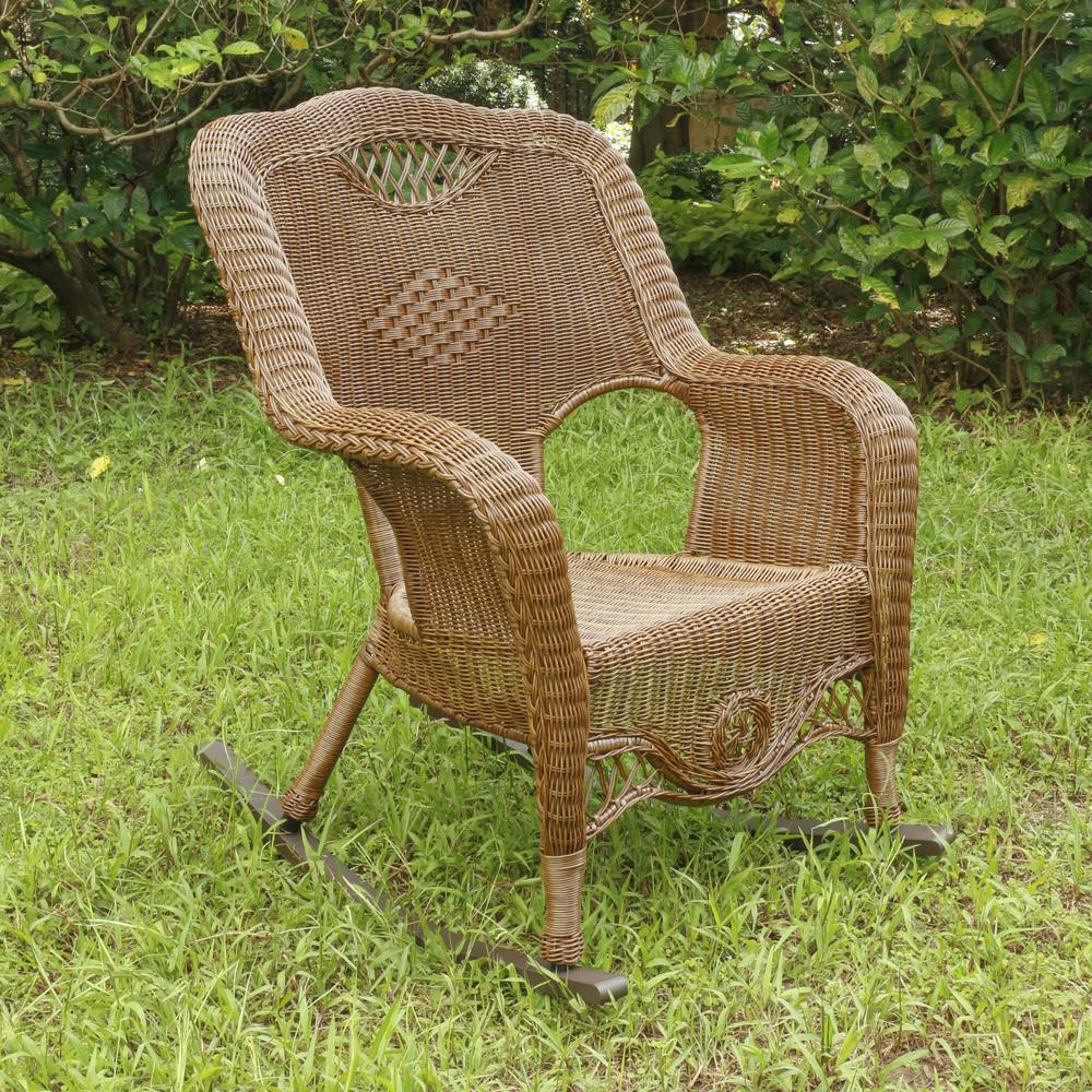 Resin Wicker Indoor/Outdoor Rocker. Picture 1