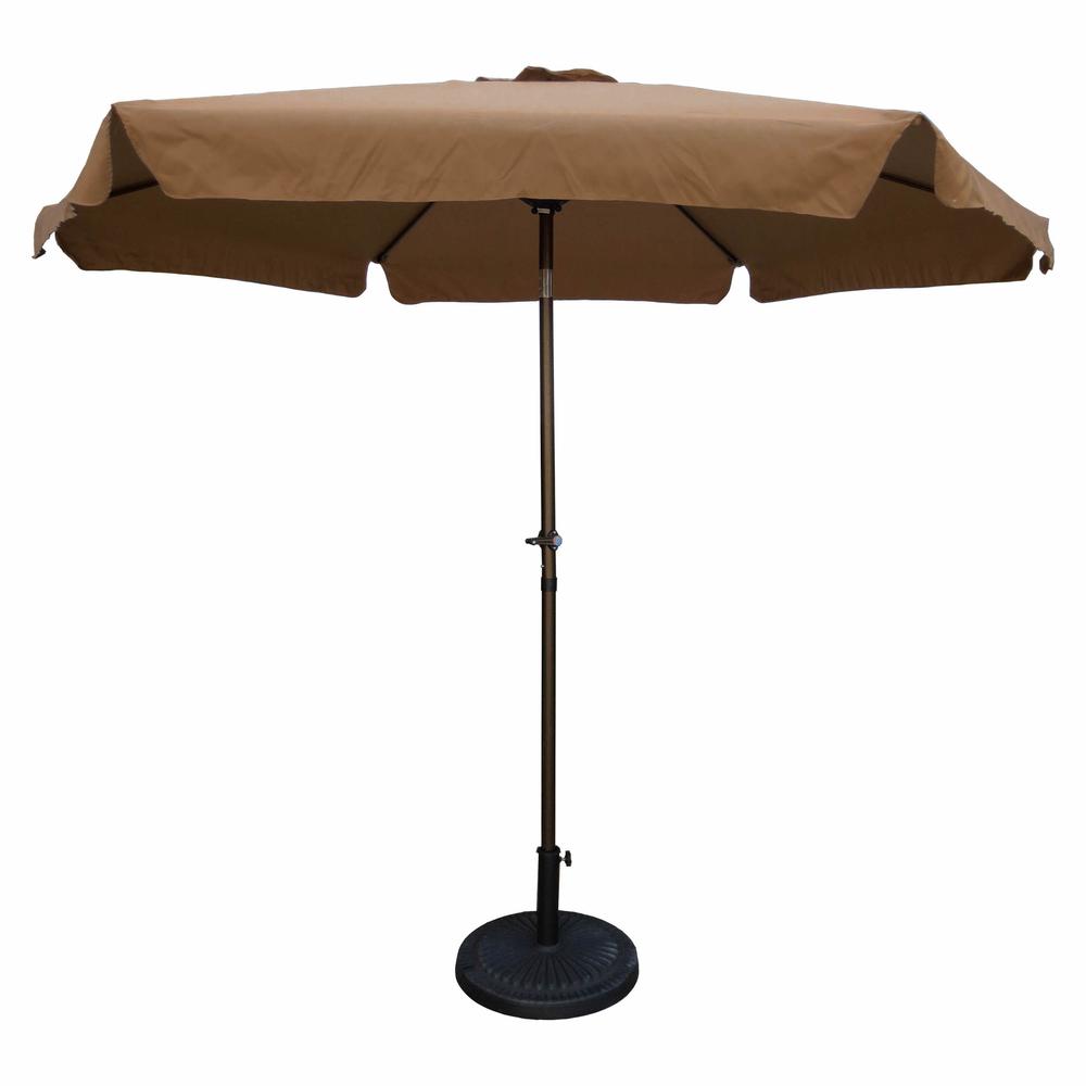Outdoor 9 Foot Aluminum Umbrella With Flaps. Picture 1