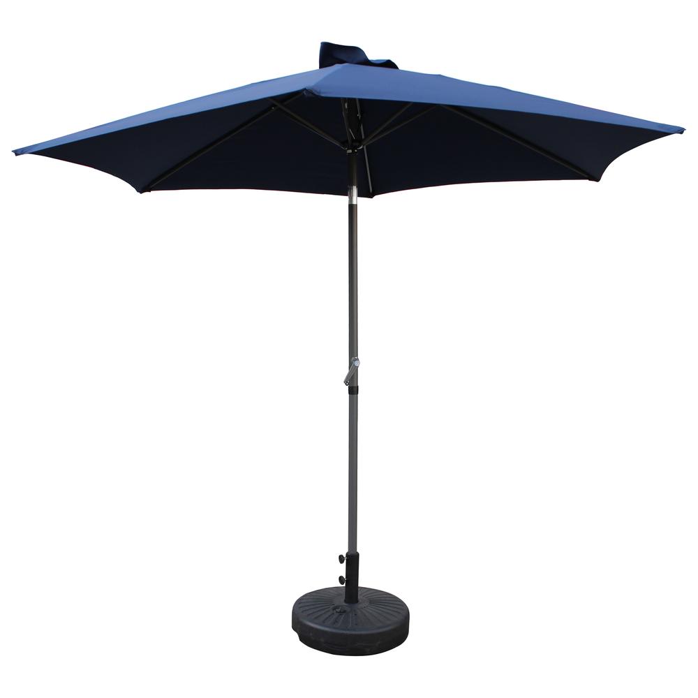 St. Kitts Aluminum 9-foot Patio Umbrella, Navy Blue. Picture 1