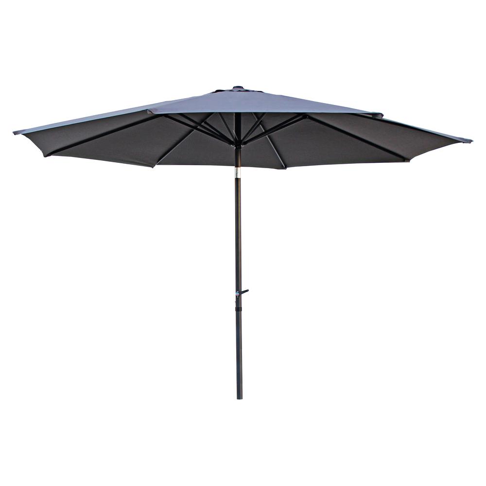St. Kitts Aluminum 11.5-foot Patio Umbrella, Grey. Picture 1