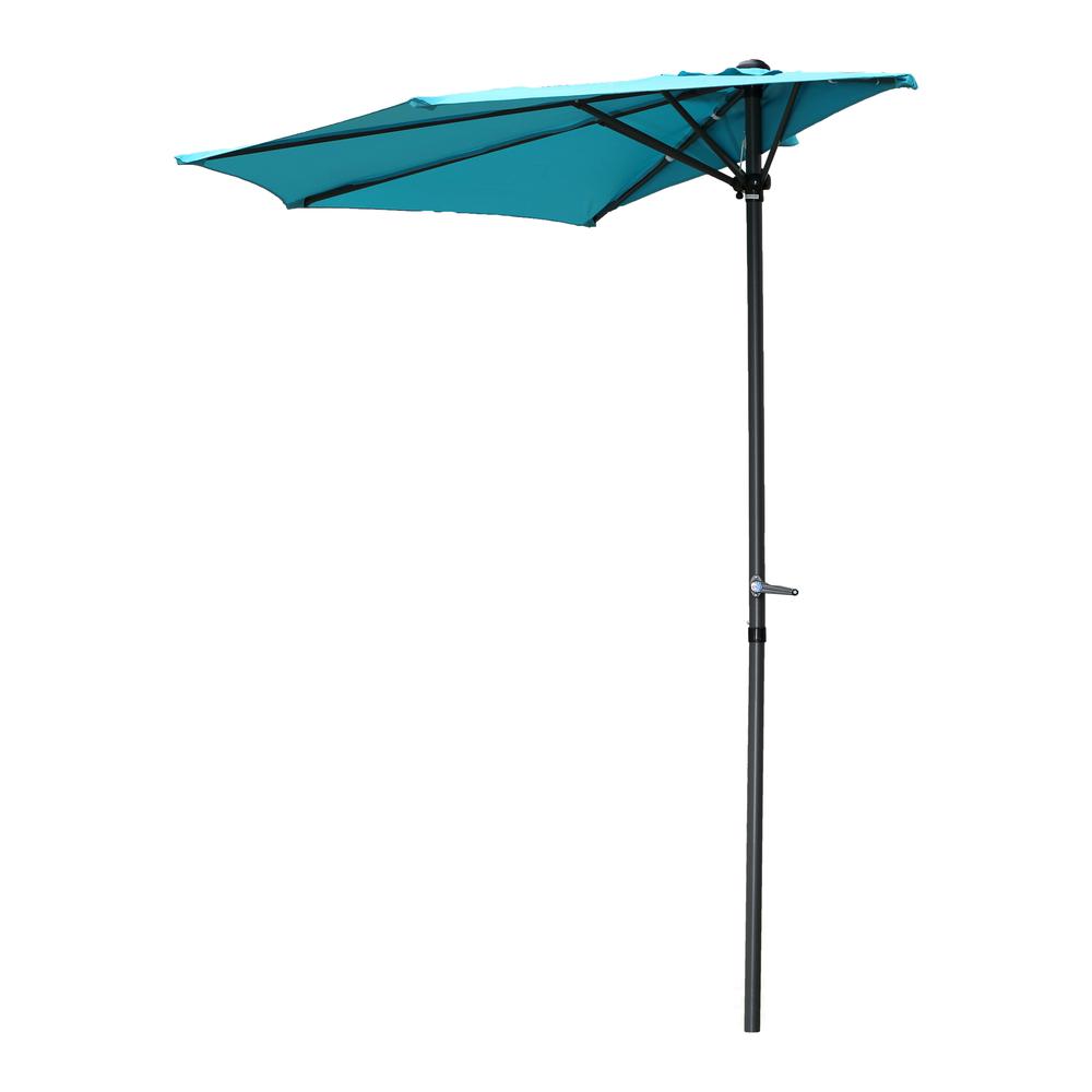 9-Foot Half Round Wall Hugger Umbrella. Picture 1