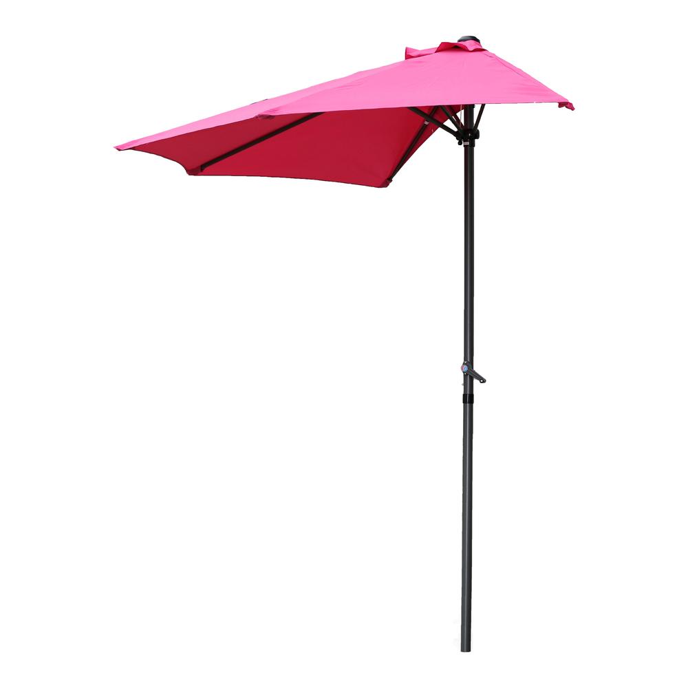 9-Foot Half Round Wall Hugger Umbrella. Picture 1