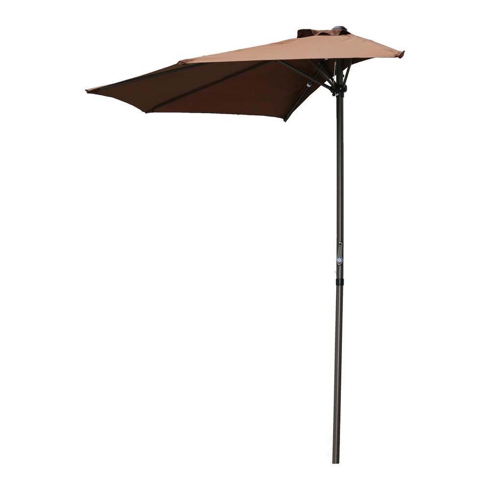 9-Foot Half Round Wall Hugger Umbrella. Picture 1