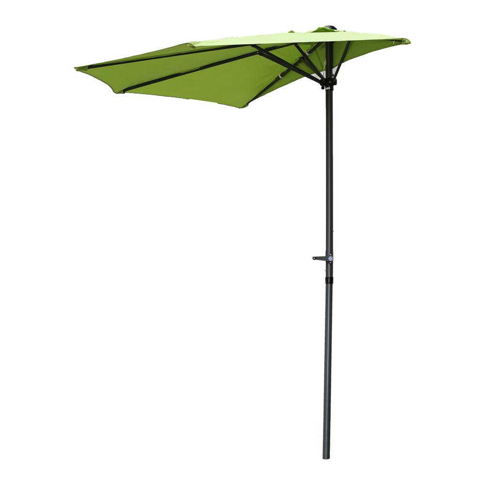 9-Foot Half Round Wall Hugger Umbrella. Picture 1