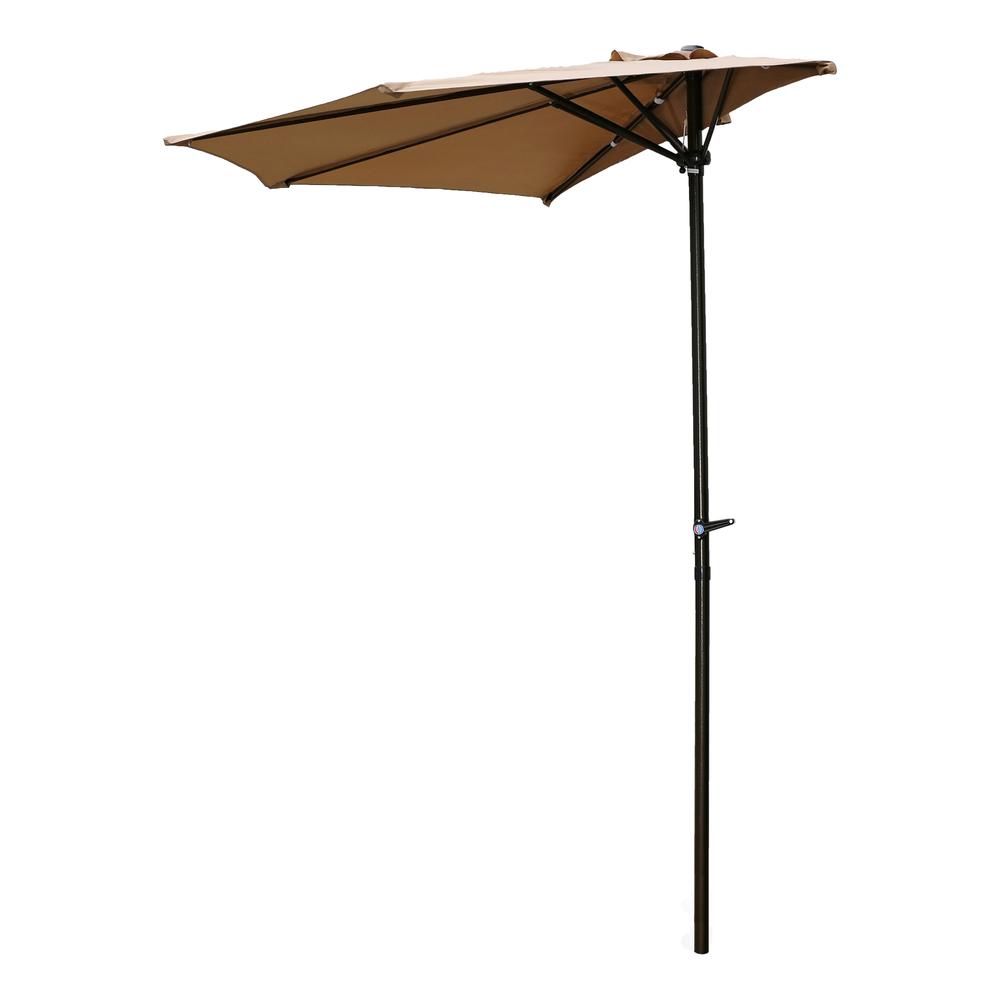 9-Foot Half Round Wall Hugger Umbrella. Picture 1