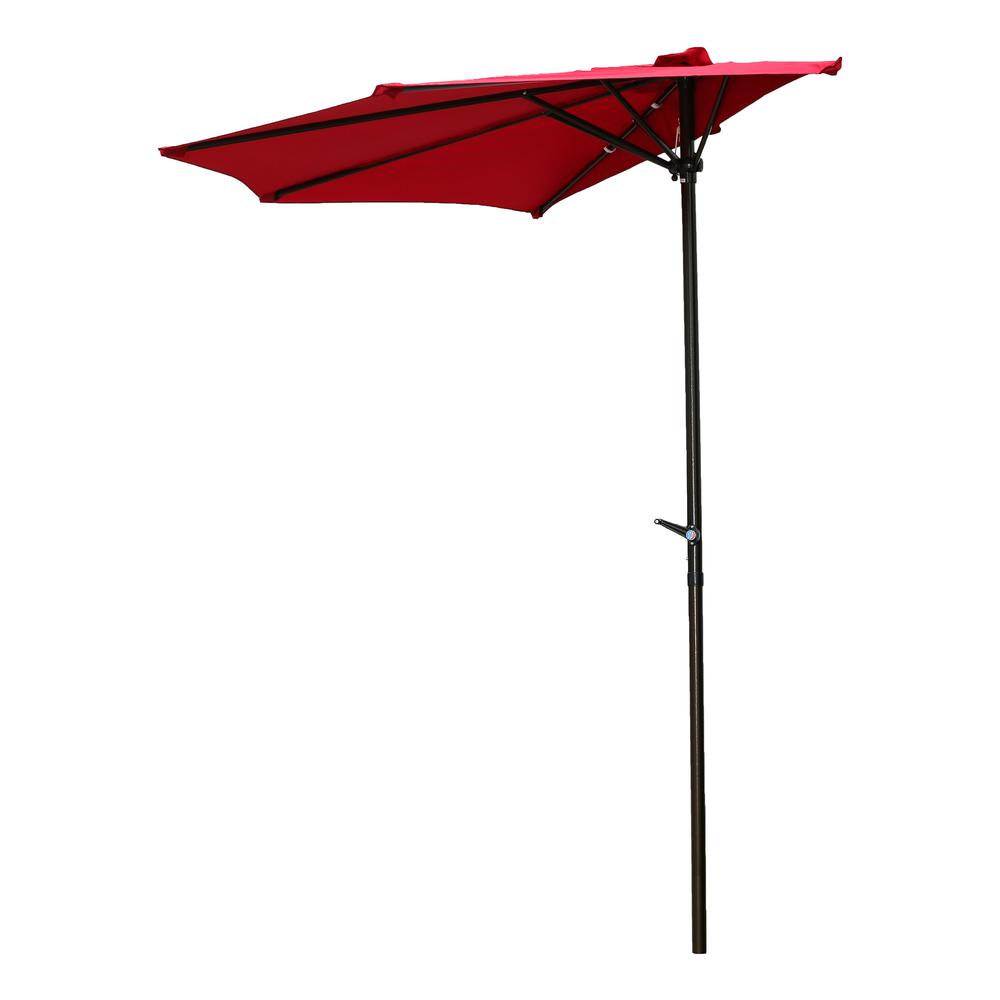 9-Foot Half Round Wall Hugger Umbrella. Picture 1