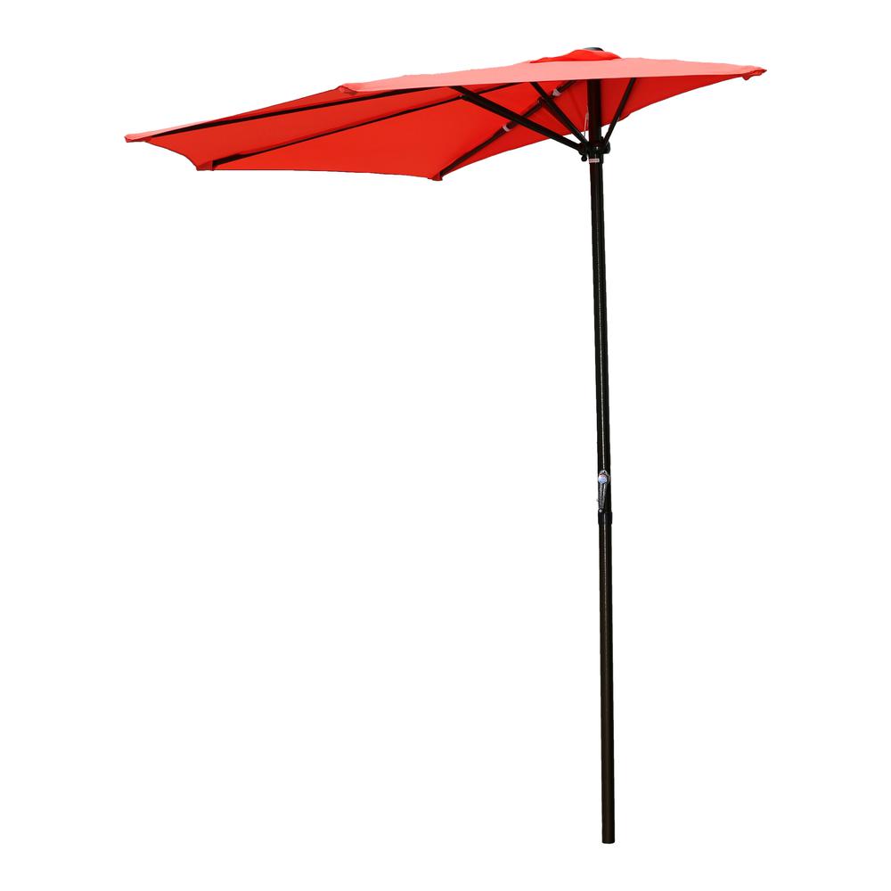 9-Foot Half Round Wall Hugger Umbrella. Picture 1