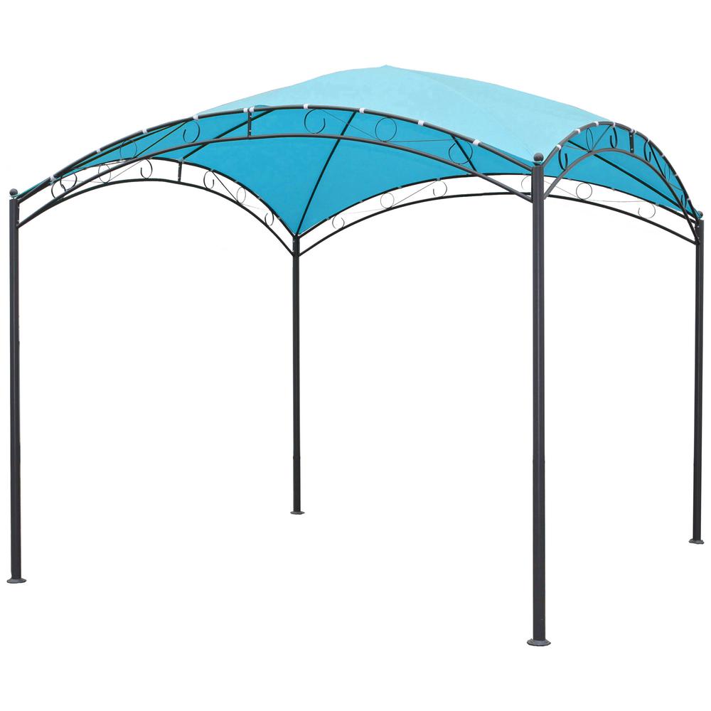 Square 10 Foot Dome Top Gazebo. Picture 1