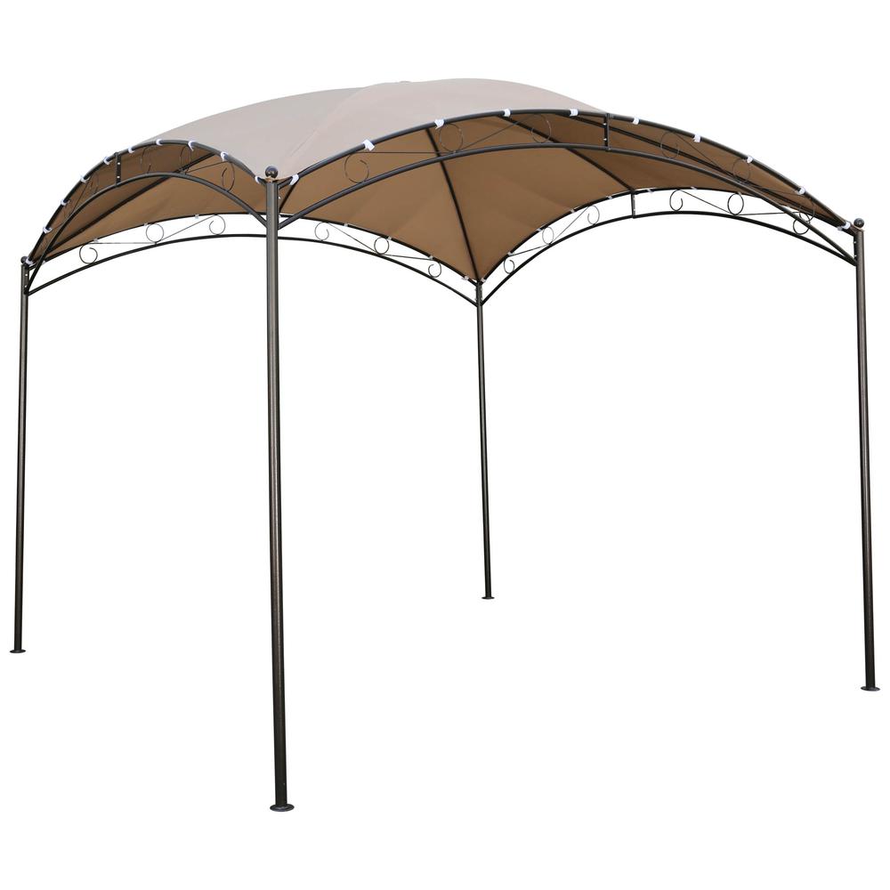 Square 10 Foot Dome Top Gazebo. Picture 1