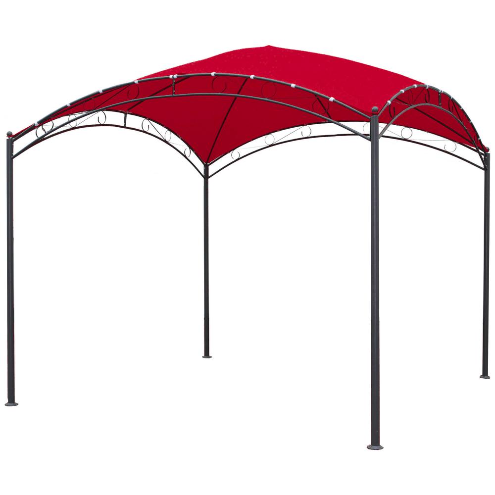 Square 10 Foot Dome Top Gazebo. Picture 1