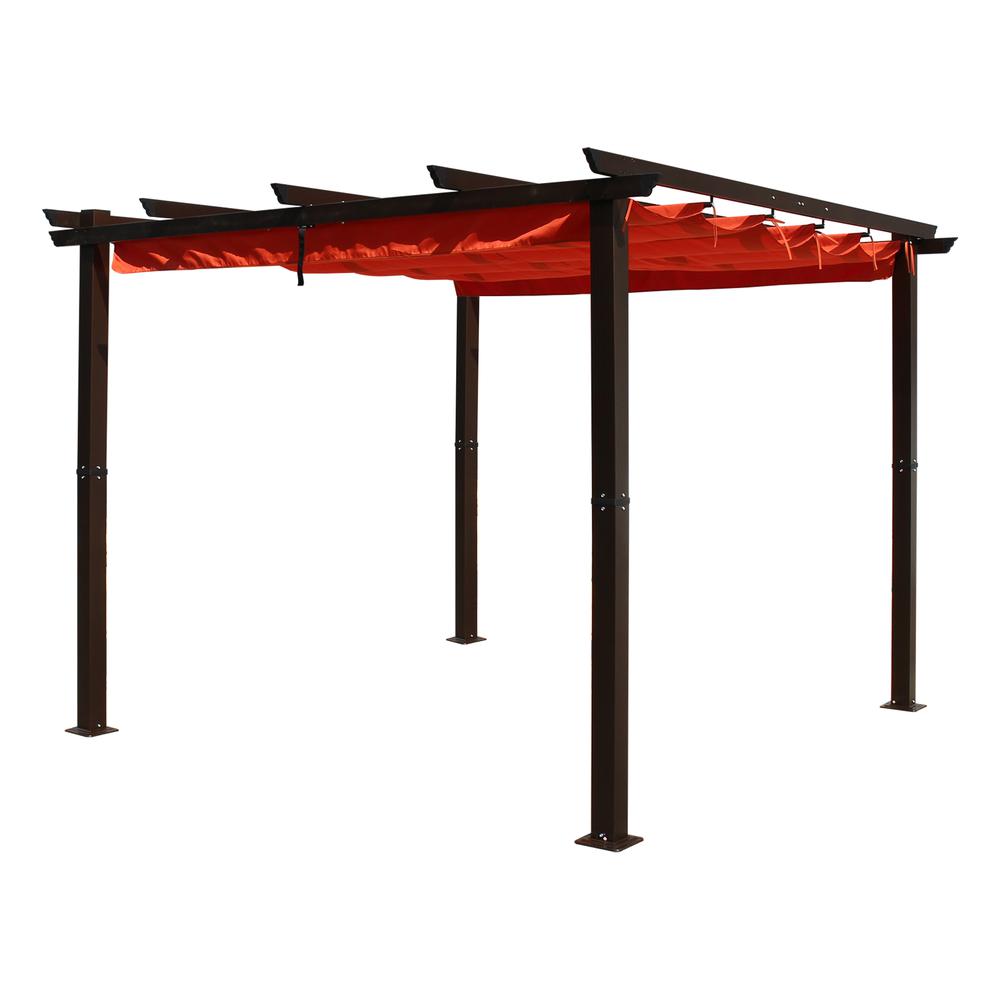 3 Meter Aluminum Framed Pergola, Terra Cotta. Picture 1