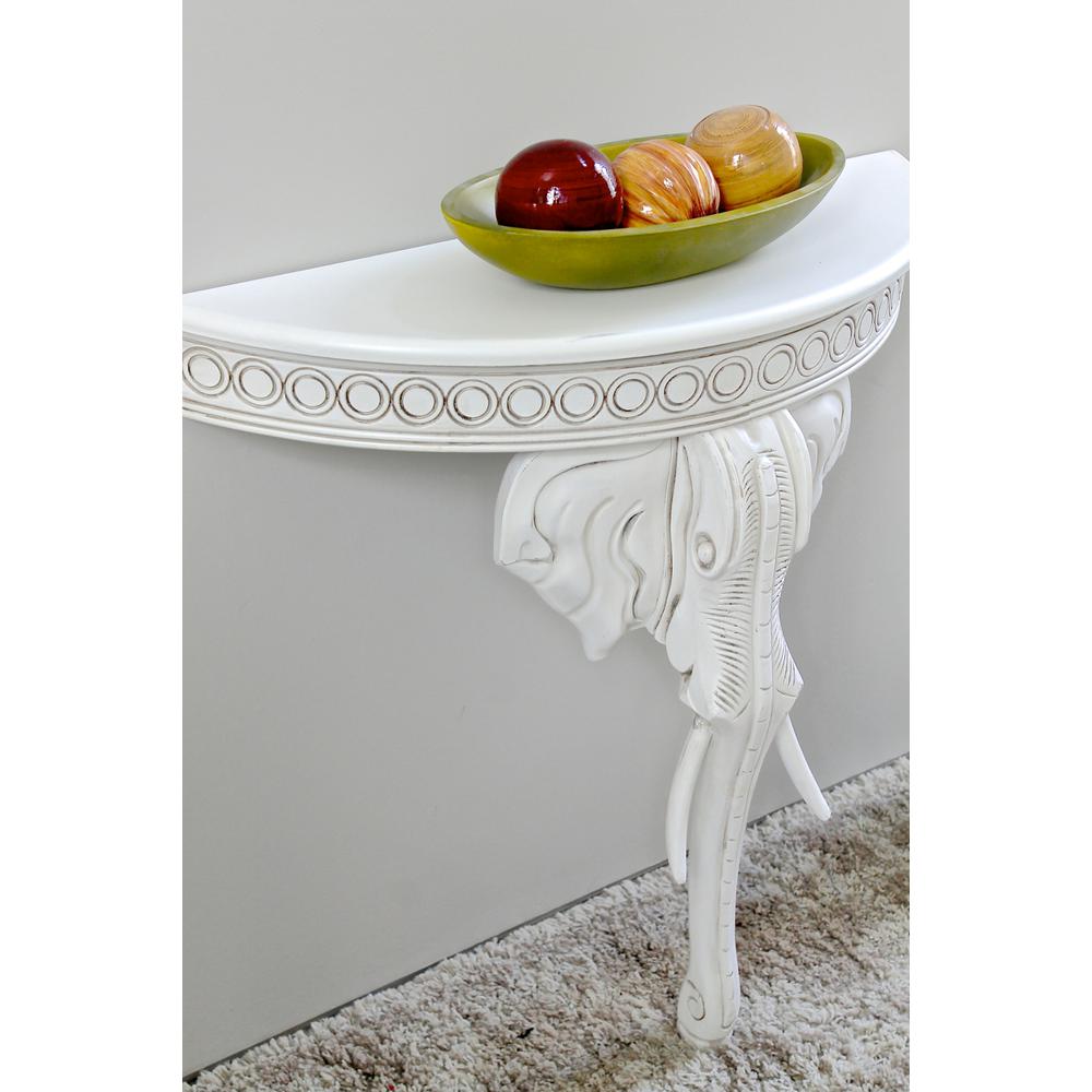 Windsor Carved Exotic Elephant Wall Table. Picture 1