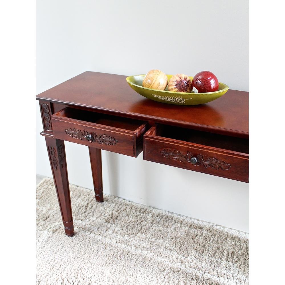 Windsor Two Drawer Rectangular Console Table. Picture 1